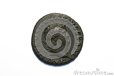 Roman coin of Nero Stock Photo