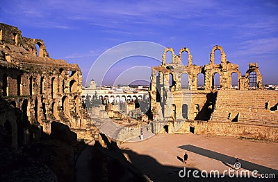 Roman Coliseum- El Djem, Tunisia Stock Photo