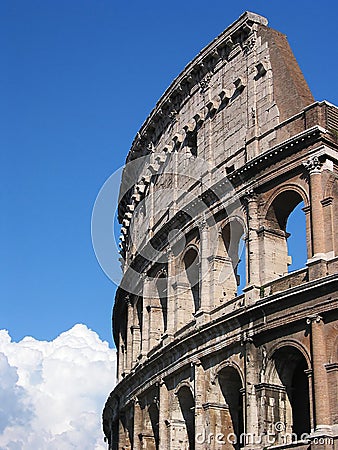 Roman colosseum close up Stock Photo