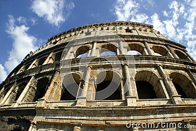 Roman Colosseum facade Stock Photo