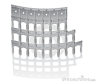 Roman colosseum illustration Vector Illustration