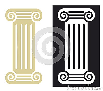 Roman column in vector Vector Illustration