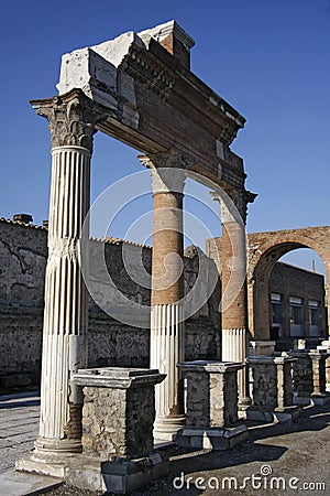 Roman Columns Stock Photo