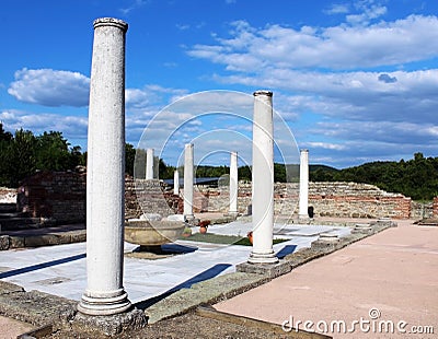 Roman emperor Galerius palace felix romuliana world heritage site in Gamzigrad Stock Photo