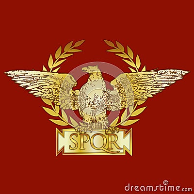 Roman Empire coat of arm, historical symbol Cartoon Illustration