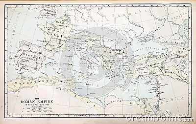Roman Empire Map Stock Photo