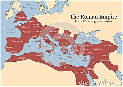 Roman Empire Provinces Vector Illustration