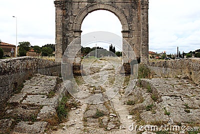 Roman Flavien bridge of Saint-Chamas, France Stock Photo