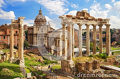 Roman Forum in Rome Stock Photo