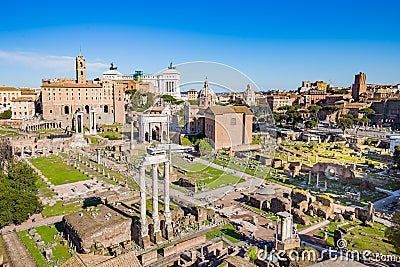 The Roman Forum in Rome, Italy Stock Photo