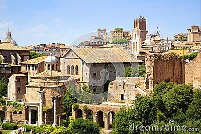 Roman Forum Rome Stock Photo