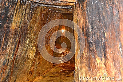 Roman gold mines in Rosia Montana, Apuseni Mountains, Transylvania Editorial Stock Photo