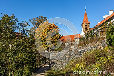 The roman-gothic Church of the Birth of the Virgin Mary Editorial Stock Photo