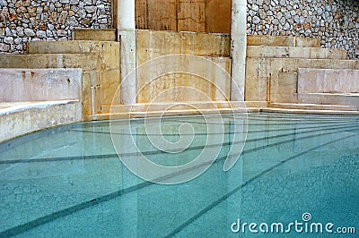 Roman/Greco style indoor pool Stock Photo