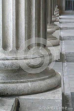 Roman Greek Architecture Design in Pillars or Colu Stock Photo