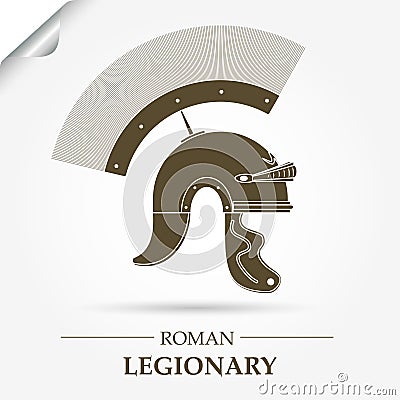 Roman Legionary Helmet Vector Illustration