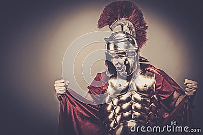 Roman legionary soldier Stock Photo