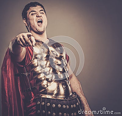 Roman legionary soldier Stock Photo