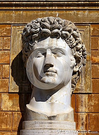 Roman Marble Head. Stock Photo