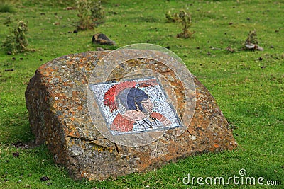 Roman mosaic, North Yorkshire Stock Photo