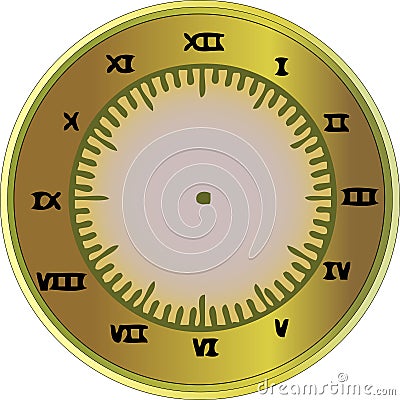 Roman Numeral Clock Vector Illustration