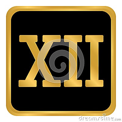 Roman numeral twelve Vector Illustration