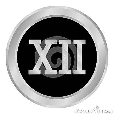 Roman numeral twelve Vector Illustration