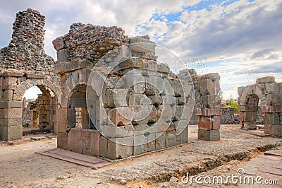 Roman Pergamum - Asklepion Stock Photo