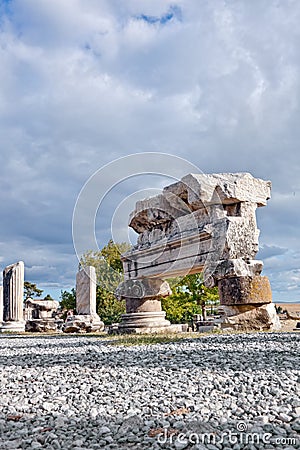 Roman Pergamum - Asklepion Stock Photo