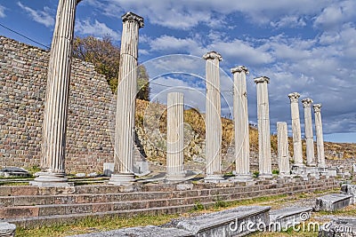 Roman Pergamum - Asklepion Stock Photo