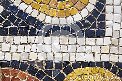 Roman polychrome mosaic detail Stock Photo