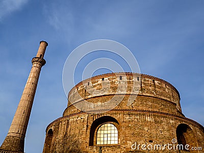 Roman Rotunda temple in Thessaloniki from 306. AD now an Orthodox Christian church Stock Photo