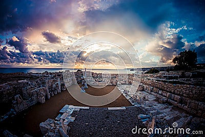 Roman Ruins at Kourion. Limassol District. Cyprus Stock Photo