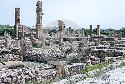 Roman ruins of Sufetula near Sbeitla Stock Photo