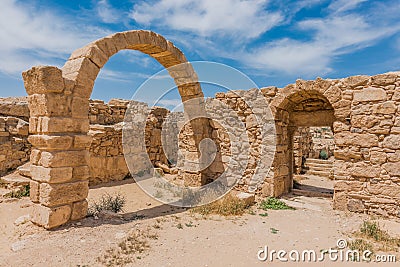 Roman ruins, Um Ar-Rasas, Jordan Stock Photo