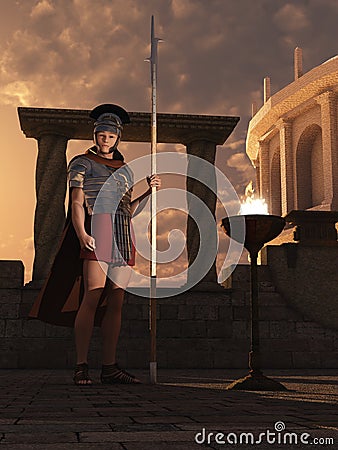 Roman sentry Stock Photo