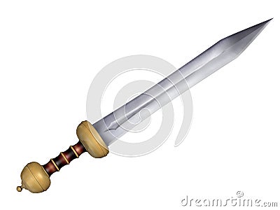 Roman Short Sword Cartoon Illustration