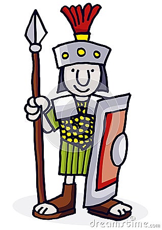 Roman Soldier Vector Illustration