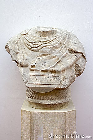 Roman statue in Aquincum Stock Photo