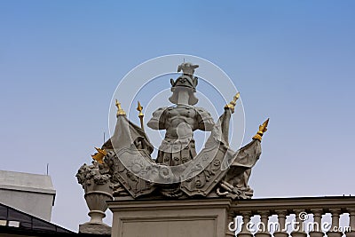 Roman statue on Hofburg palace in Vienna Stock Photo