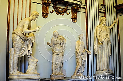 Roman Statues in Capitoline Museum Editorial Stock Photo