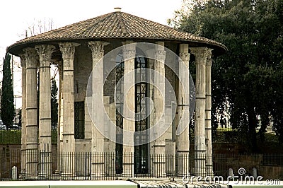 Roman Temple Stock Photo