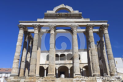 Roman temple of Diana Stock Photo