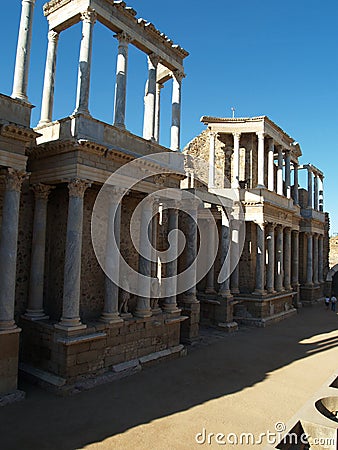 Roman Theater In Merida, Spain Stock Photo