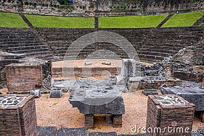 Roman Theater in Trieste Stock Photo