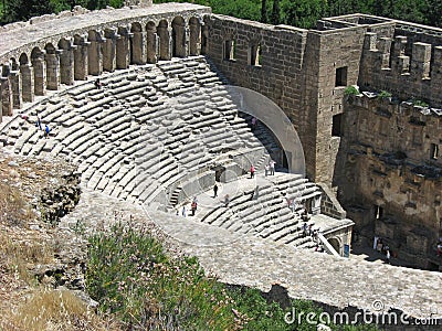 Roman Theatre at Aspendos, Turkey Stock Photo