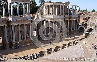 Roman Theatre - Merida Stock Photo