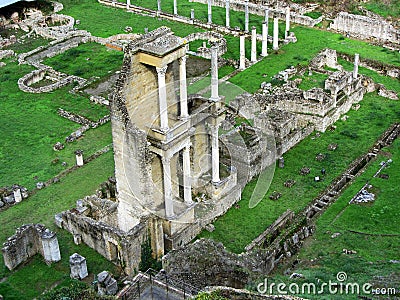 Roman Theatre Ruins Stock Photo