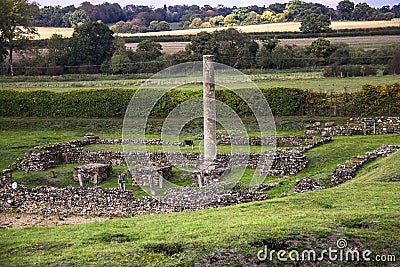 Roman Theatre at St Albans, Hertfordshire, England. Editorial Stock Photo