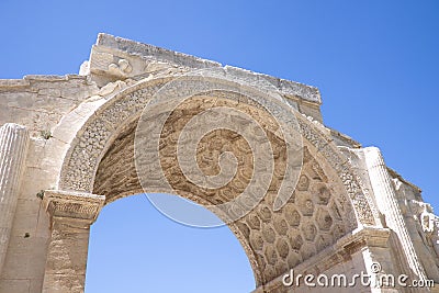 Roman Triumphal arch, Glanum, Saint-Remy-de-Provence Stock Photo